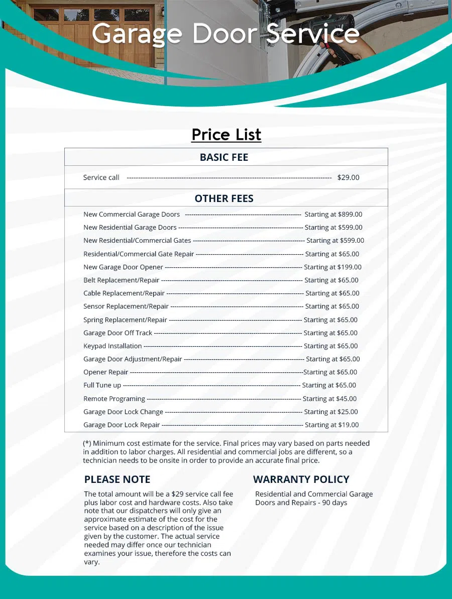 Garage Door Mobile Service Repair San Antonio, TX 210-245-5996